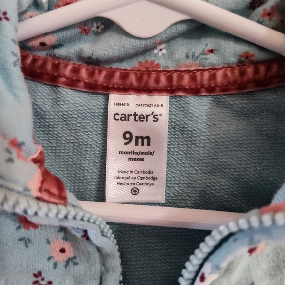 Carter's 9 months Blue Floral Vest - Picture 4 of 4